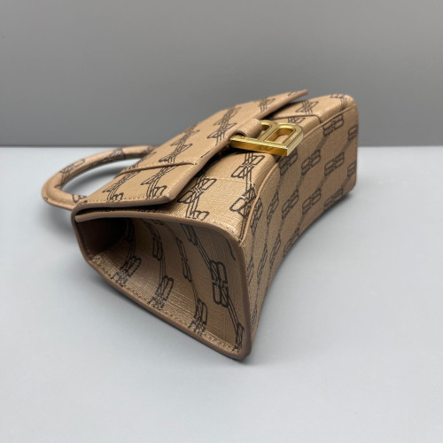 Balenciaga Hourglass Xs Monogram Brown