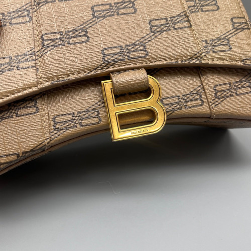 Balenciaga Hourglass Xs Monogram Brown