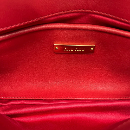 Miu Miu Wallet On Chain WOC Crumpled Lambskin Red