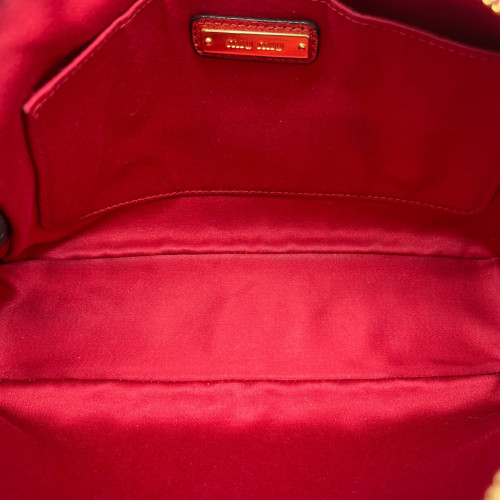 Miu Miu Crossbody Bag Grained Calfskin Red