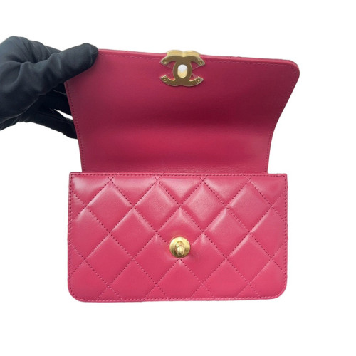 Chanel Quilted Mini Perfect Fit Flap Calfskin New Rosette Chanel Quilted Mini Perfect Fit Flap Calfskin New Rosette