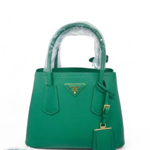 Prada Small Double Bag Saffiano Calfskin Green
