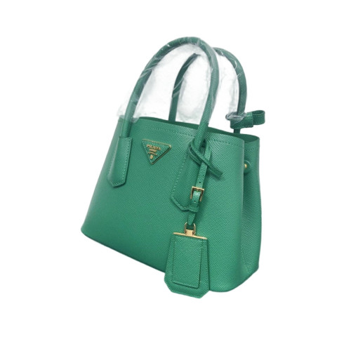 Prada Small Double Bag Saffiano Calfskin Green