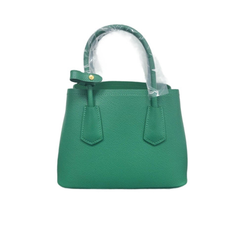 Prada Small Double Bag Saffiano Calfskin Green