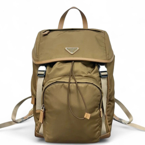Prada Backpack Nylon Vela Light Brown