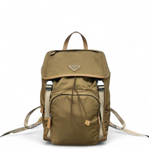 Prada Backpack Nylon Vela Light Brown
