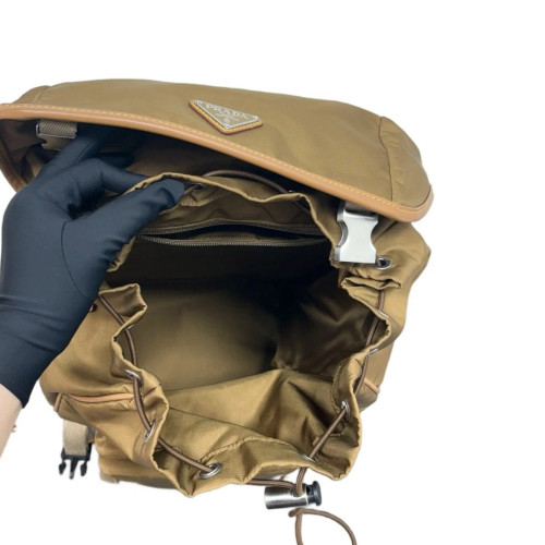 Prada Backpack Nylon Vela Light Brown