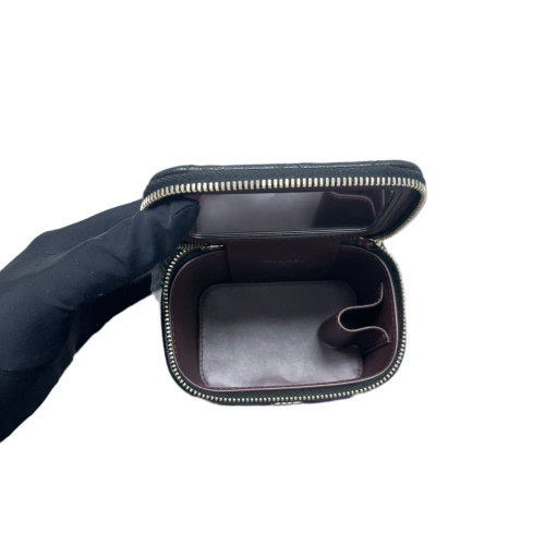 Chanel Quilted Mini Vanity Case Grained Calfskin Black