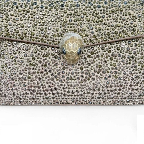 Bvlgari Serpenti Forever Crossboy Mini Bag Strass Lambskin Light Gold Beige Clair