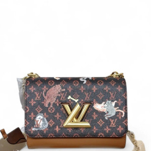 Louis Vuitton Twist MM Monogram Brown Black