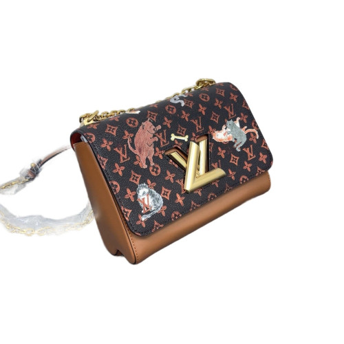 Louis Vuitton Twist MM Monogram Brown Black
