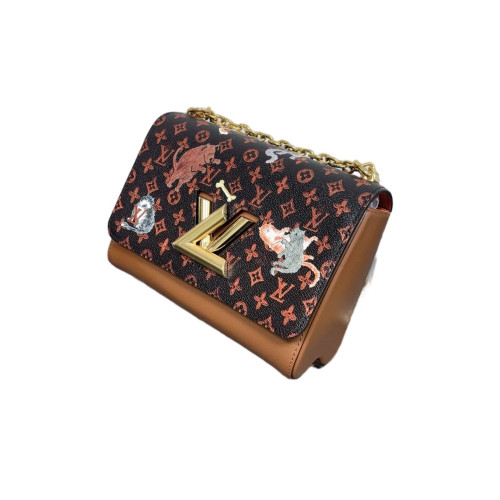 Louis Vuitton Twist MM Monogram Brown Black