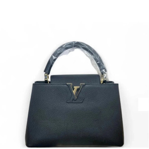 Louis Vuitton Capucines PM Calfskin Black