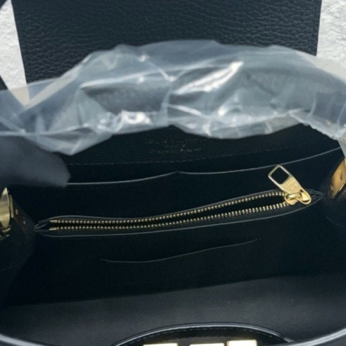 Louis Vuitton Capucines PM Calfskin Black