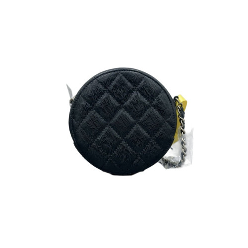 Chanel Quilted Round Filigree Grained Calfskin Black Chanel Quilted Round Filigree Grained Calfskin Black
