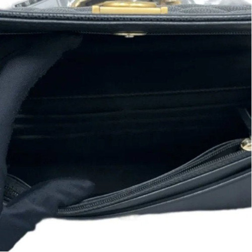 Chanel Quilted Top Handle Boy Wallet On Chain WOC Caviar Black Chanel Quilted Top Handle Boy Wallet On Chain WOC Caviar Black