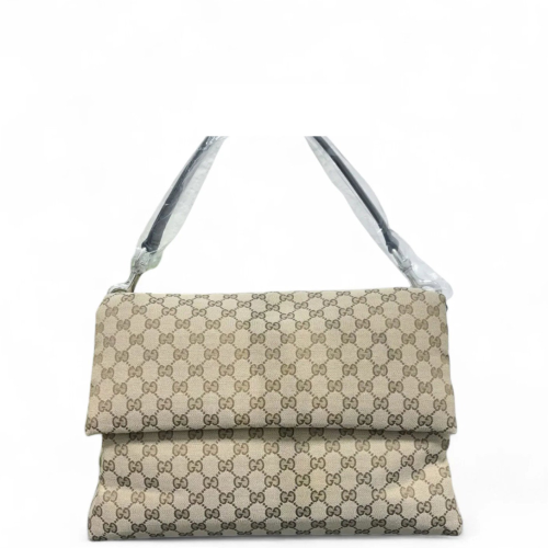 Gucci Shoulder Bag GG Supreme Monogram Beige Brown