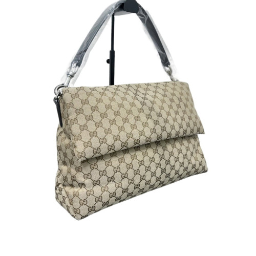 Gucci Shoulder Bag GG Supreme Monogram Beige Brown