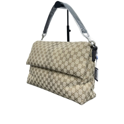 Gucci Shoulder Bag GG Supreme Monogram Beige Brown