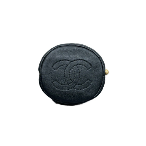 Chanel Quilted Pearl Chain Bucket Calfskin Black
