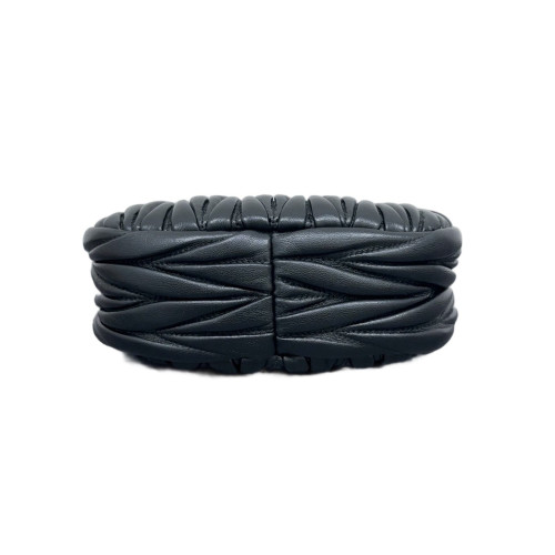 Miu Miu Two-Way Bag Crumpled Lambskin Black