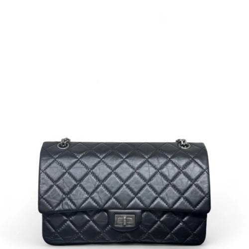 Chanel Quilted 2.55 226 Reissue Double Flap Calfskin Black Chanel Quilted 2.55 226 Reissue Double Flap Calfskin Black