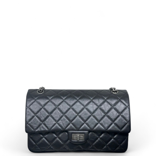 Chanel Quilted 2.55 226 Reissue Double Flap Calfskin Black Chanel Quilted 2.55 226 Reissue Double Flap Calfskin Black