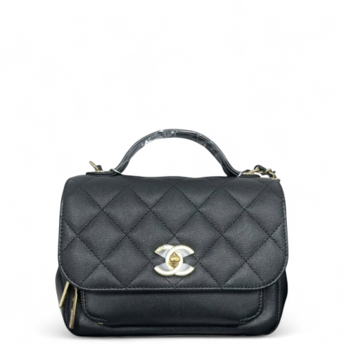 Chanel Quilted Small Business Affinity Flap Caviar Black