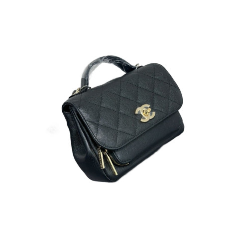 Chanel Quilted Small Business Affinity Flap Caviar Black
