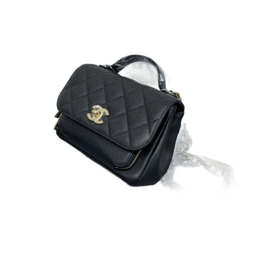 Chanel Quilted Small Business Affinity Flap Caviar Black