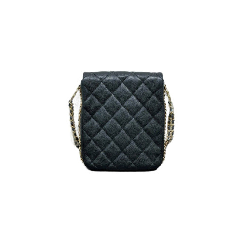 Chanel Quilted Flap Bag Shiny Caviar Calfskin Black