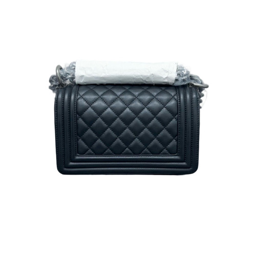 Chanel Quilted Mini Boy Flap Glace Calfskin Black