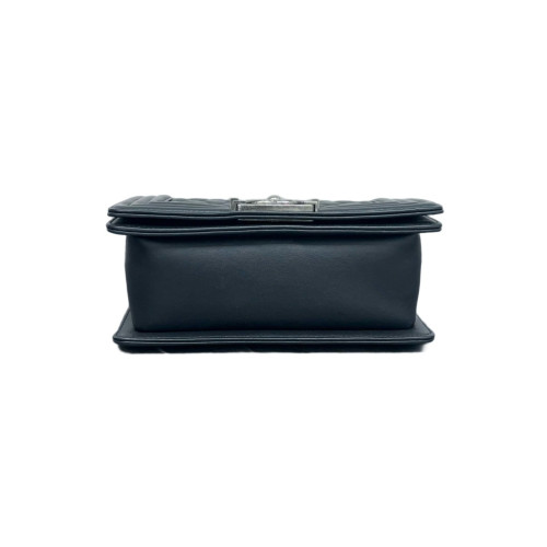 Chanel Quilted Mini Boy Flap Glace Calfskin Black
