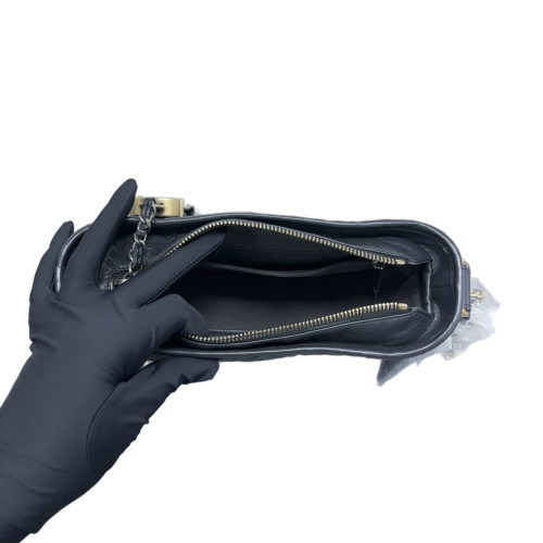 Chanel Quilted Small Gabrielle Hobo Calfskin Dark Grey Chanel Quilted Small Gabrielle Hobo Calfskin Dark Grey