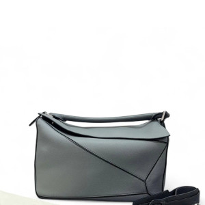Loewe Large Puzzle Grained Calfskin Grey