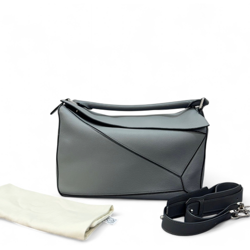 Loewe Large Puzzle Grained Calfskin Grey