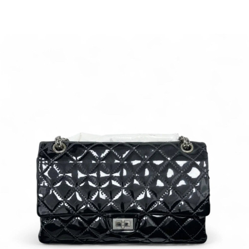 Chanel Quilted 2.55 226 Reissue Double Flap Patent Calfskin Black