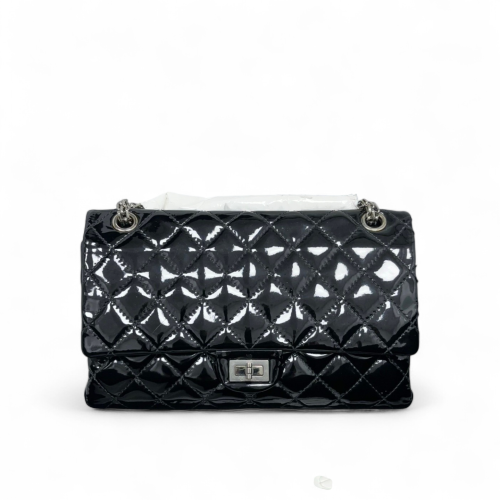 Chanel Quilted 2.55 226 Reissue Double Flap Patent Calfskin Black
