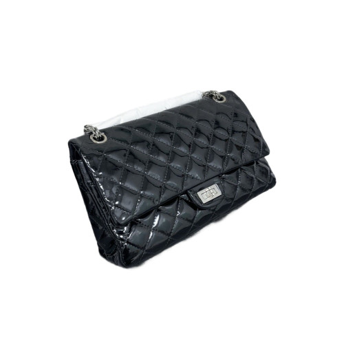 Chanel Quilted 2.55 226 Reissue Double Flap Patent Calfskin Black