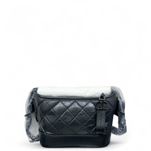 Chanel Quilted Small Gabrielle Hobo Calfskin Black Chanel Quilted Small Gabrielle Hobo Calfskin Black