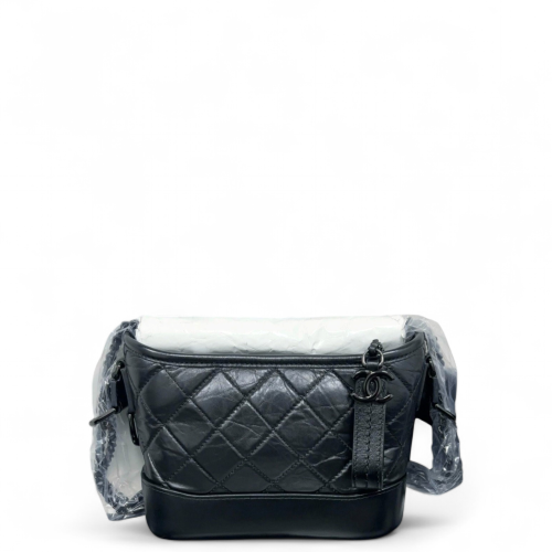 Chanel Quilted Small Gabrielle Hobo Calfskin Black Chanel Quilted Small Gabrielle Hobo Calfskin Black