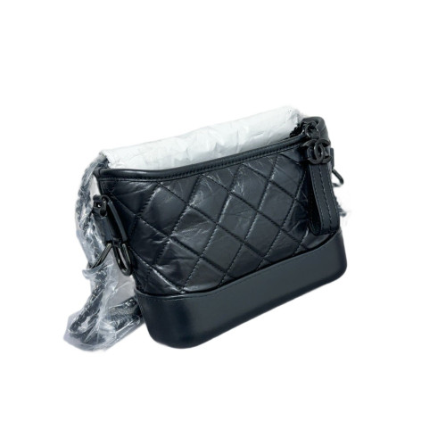 Chanel Quilted Small Gabrielle Hobo Calfskin Black Chanel Quilted Small Gabrielle Hobo Calfskin Black