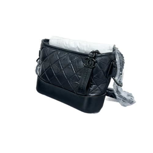 Chanel Quilted Small Gabrielle Hobo Calfskin Black Chanel Quilted Small Gabrielle Hobo Calfskin Black