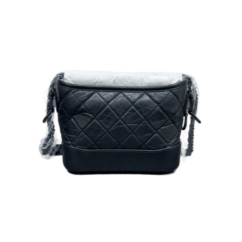 Chanel Quilted Small Gabrielle Hobo Calfskin Black Chanel Quilted Small Gabrielle Hobo Calfskin Black