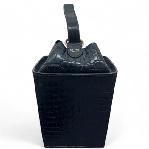 Celine Box Bag Crocodile Black
