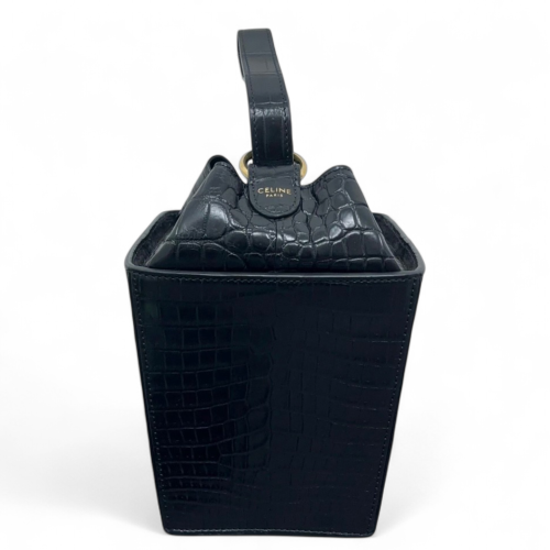 Celine Box Bag Crocodile Black