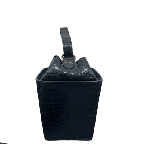 Celine Box Bag Crocodile Black