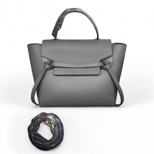 Celine Micro Belt Bag Grained Calfskin Grey