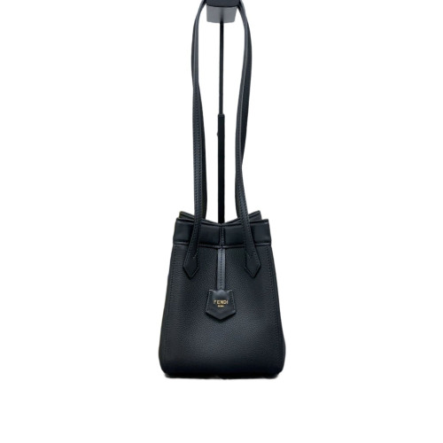 Fendi Mini Origami Grained Calfskin Black