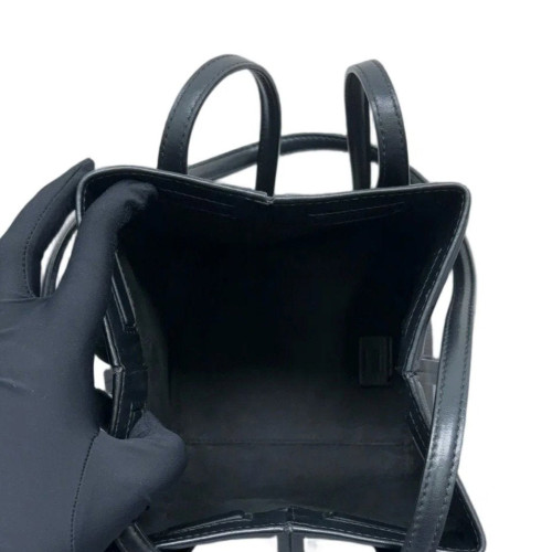 Fendi Mini Origami Grained Calfskin Black